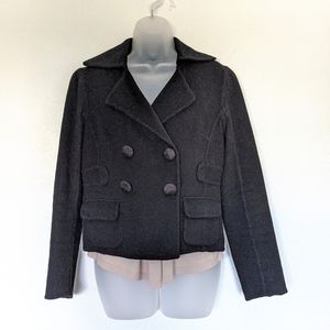 Leon Max Easton Neston Studio Wool Blend Blazer Coat Black Small